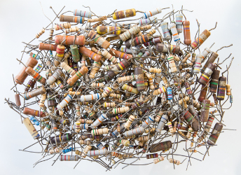 A pile of old resistors